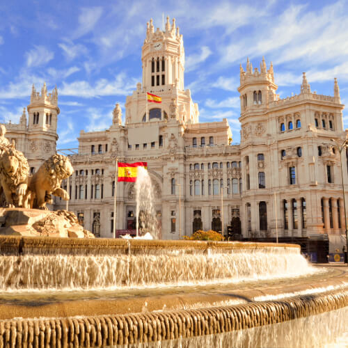 tmf group famous cibeles fountain in madrid